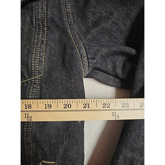 West Louis Denim Sherpa Lined Jacket Outdoor Cowboy Button  Men's Sz S Dark Wash - Picture 2 of 8